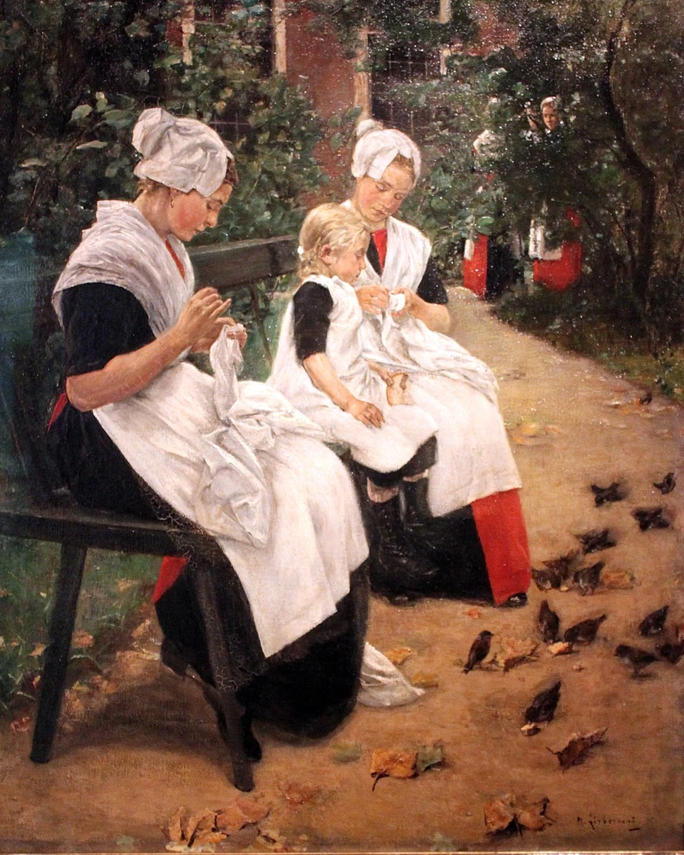 Ragazza orfana nel giardino - Hamburger Kunsthalle